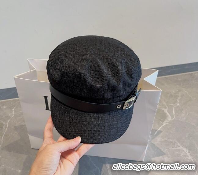 Best Price Prada Fabric Hat with Logo Belt PR09122 Black 2023