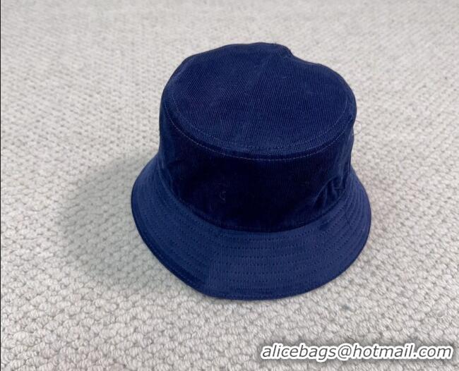 Pretty Style Prada Corduroy Bucket Hat PR1018001 Blue 2023