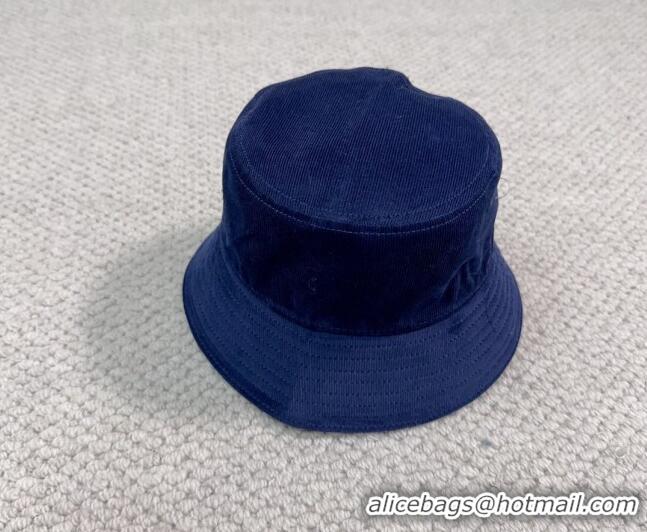 Pretty Style Prada Corduroy Bucket Hat PR1018001 Blue 2023