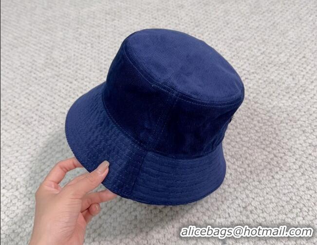 Pretty Style Prada Corduroy Bucket Hat PR1018001 Blue 2023