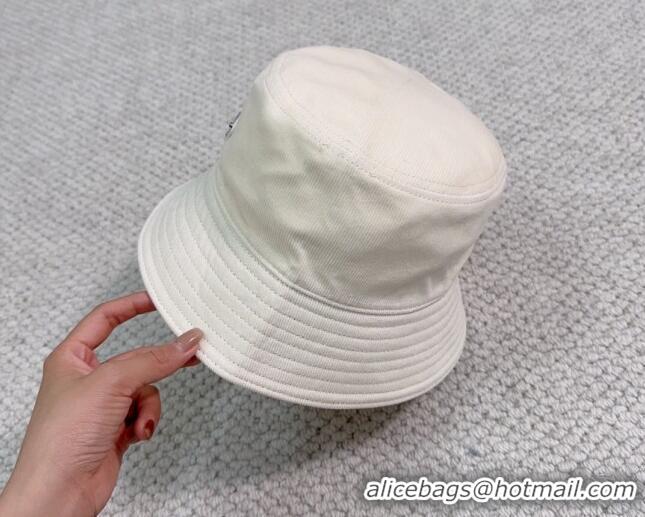 Luxury Discount Prada Corduroy Bucket Hat PR1018001 White 2023