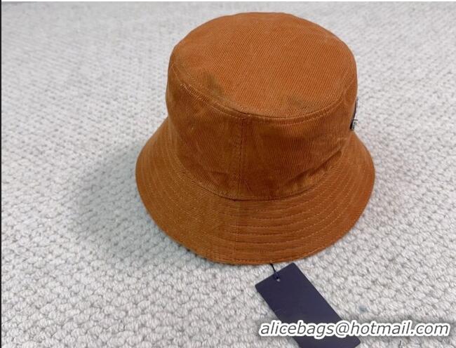 Reasonable Price Prada Corduroy Bucket Hat PR1018001 Brown 2023