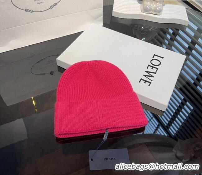 Fashion Discount Prada Knit hat PR10182 Dark Pink 2023