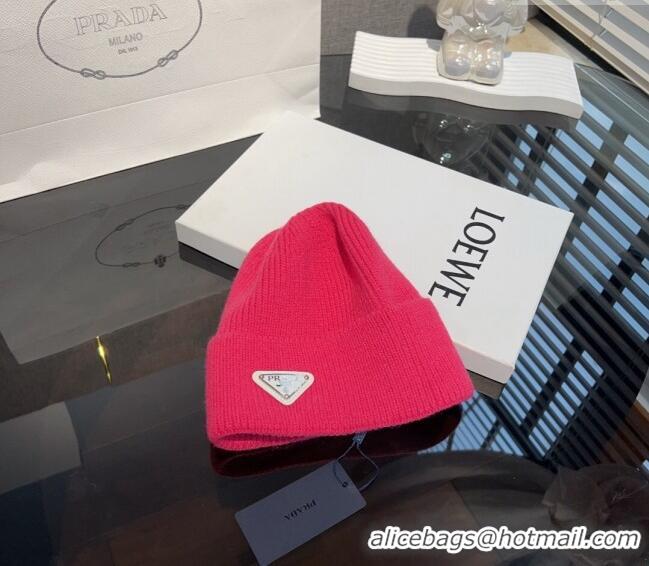 Fashion Discount Prada Knit hat PR10182 Dark Pink 2023