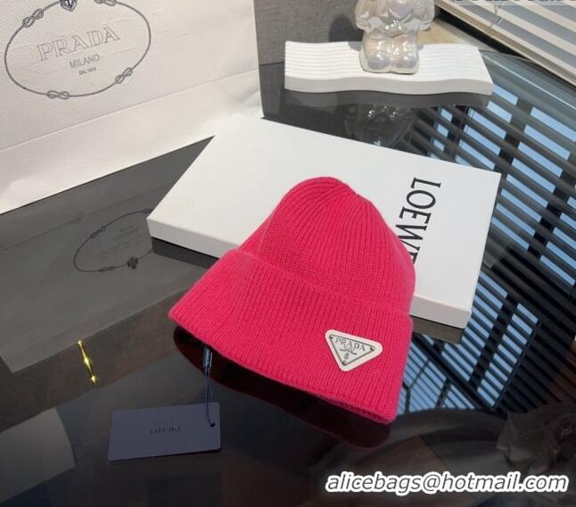 Fashion Discount Prada Knit hat PR10182 Dark Pink 2023