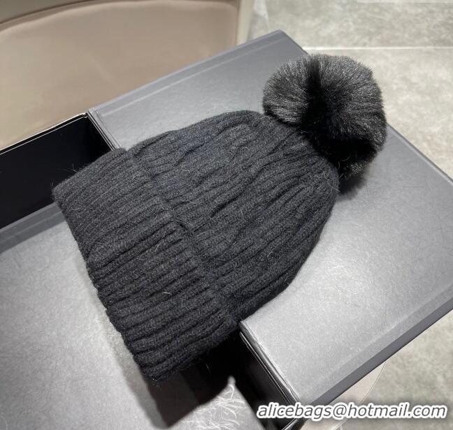 Top Grade Prada Knit Hat P12802 Black 2023