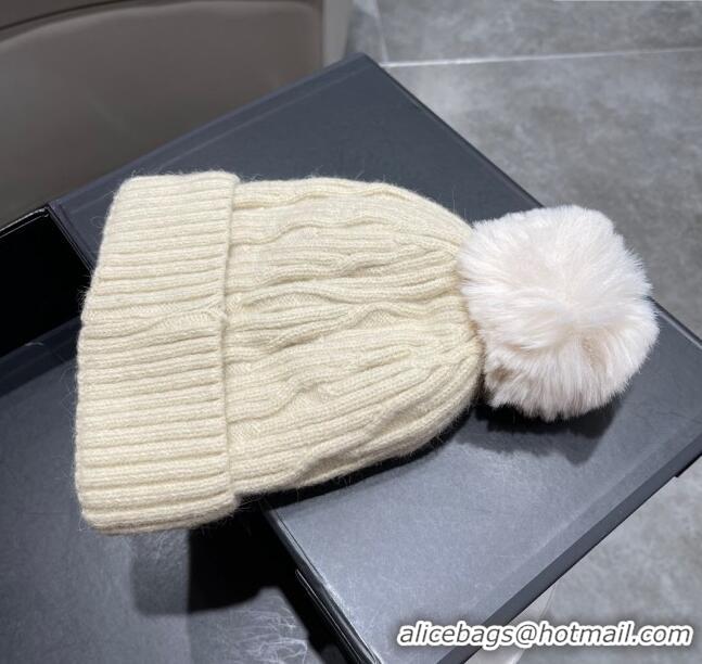 Low Cost Prada Knit Hat P12804 Beige 2023