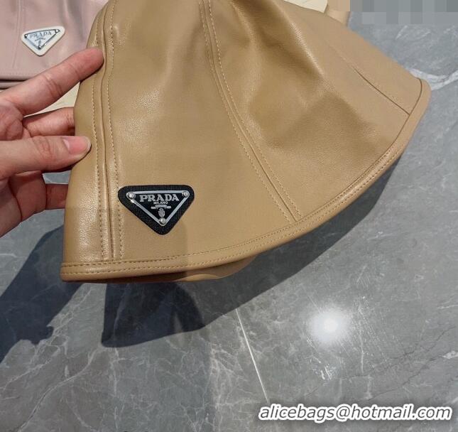 Buy Discount Prada PU Bucket Hat PR120604 Dark Beige 2023