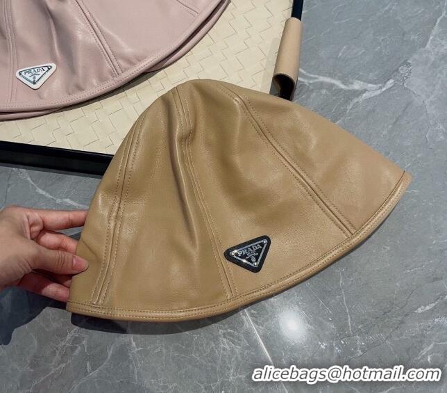 Buy Discount Prada PU Bucket Hat PR120604 Dark Beige 2023