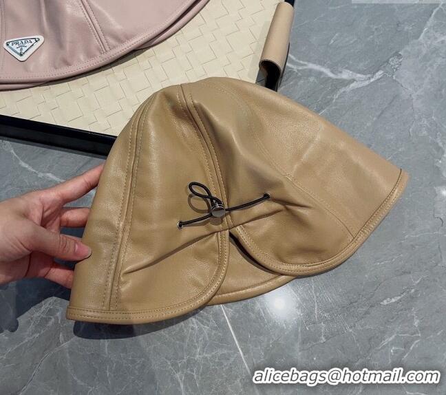 Buy Discount Prada PU Bucket Hat PR120604 Dark Beige 2023