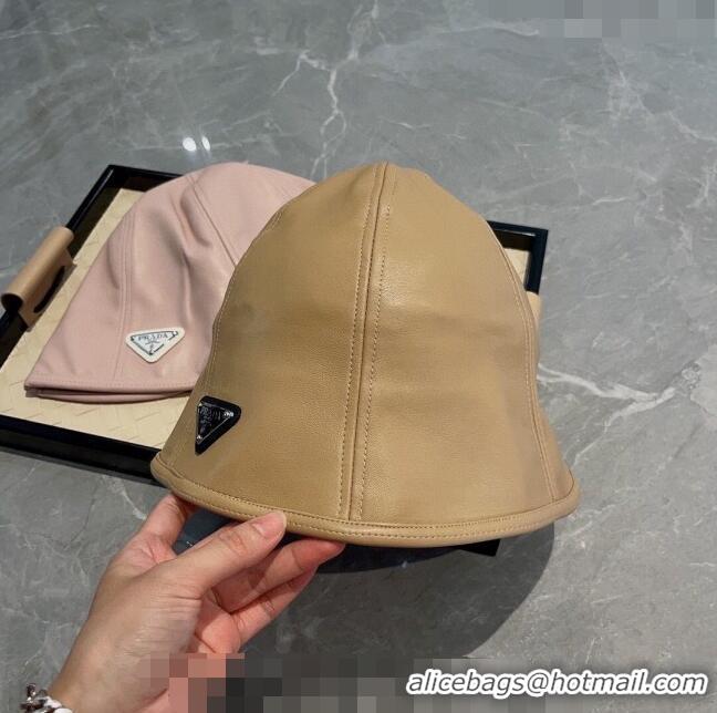 Buy Discount Prada PU Bucket Hat PR120604 Dark Beige 2023