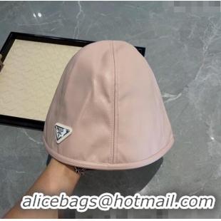 Fashion Cheapest Prada PU Bucket Hat PR120604 Light Pink 2023