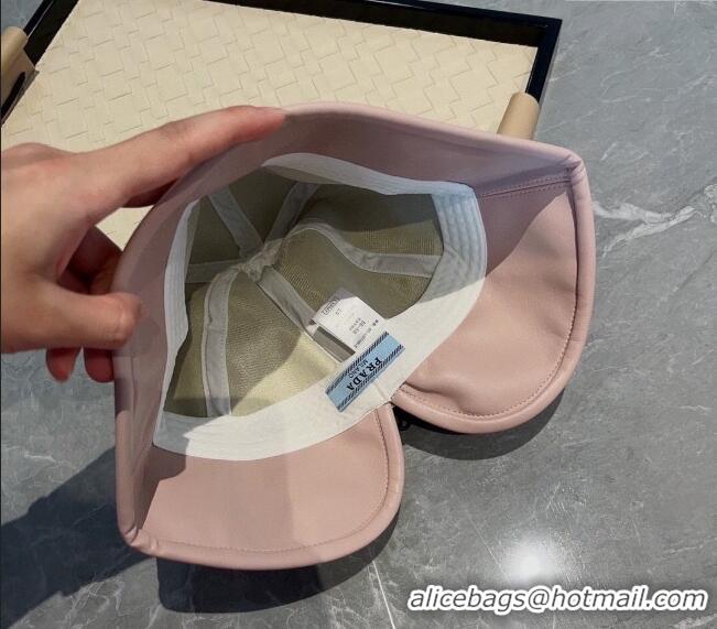 Fashion Cheapest Prada PU Bucket Hat PR120604 Light Pink 2023