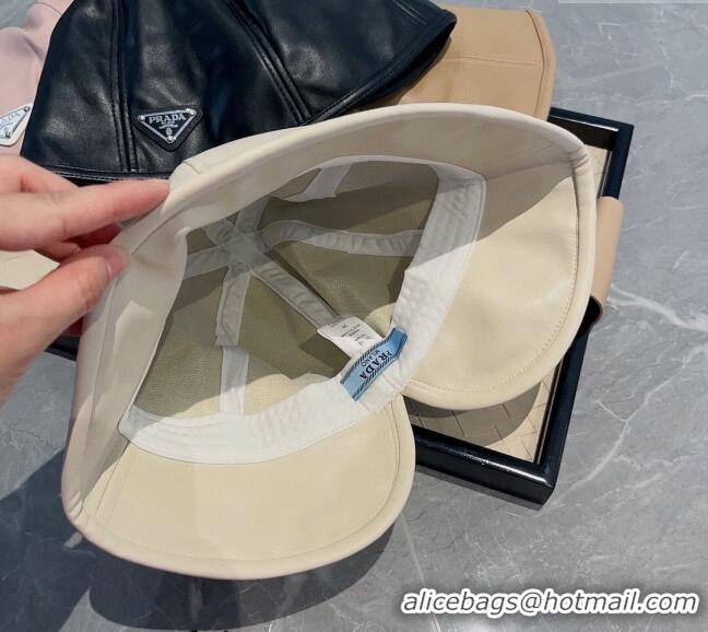 Top Design Prada PU Bucket Hat PR120604 White 2023