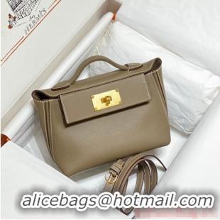 Luxurious Discount Hermes Original Togo Leather Bag H3621 Gray