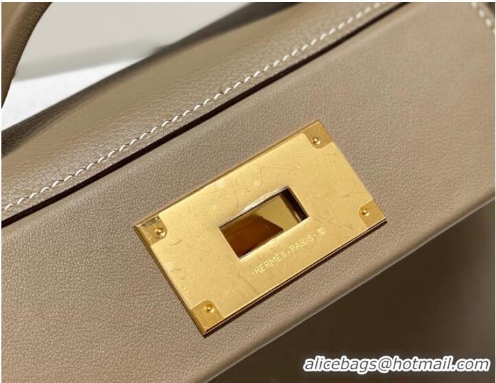 Luxurious Discount Hermes Original Togo Leather Bag H3621 Gray