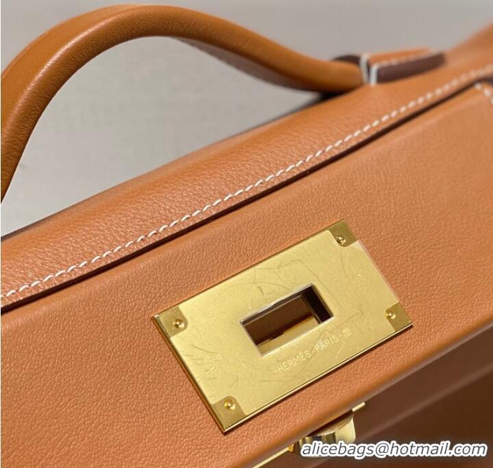 Well Crafted Hermes Original Togo Leather Bag H3621 Brown