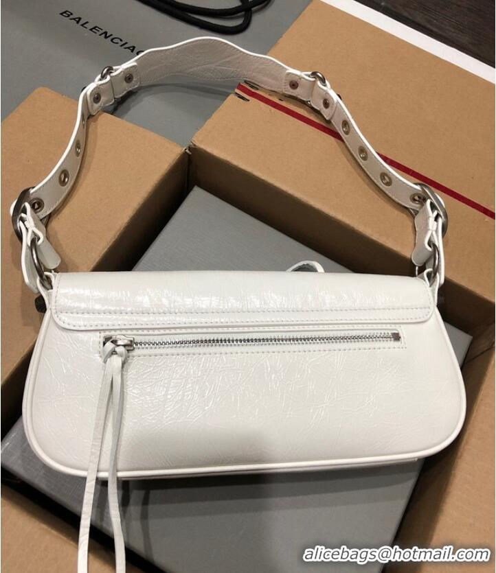 Best Price Balenciaga WOMENS LE CAGOLE SHOULDER BAG 6688 White