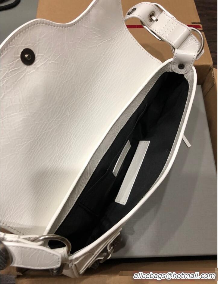 Best Price Balenciaga WOMENS LE CAGOLE SHOULDER BAG 6688 White