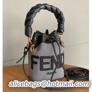 Top Quality Fendi Mon Tresor fabric mini bag with FF motif 0111 Gray