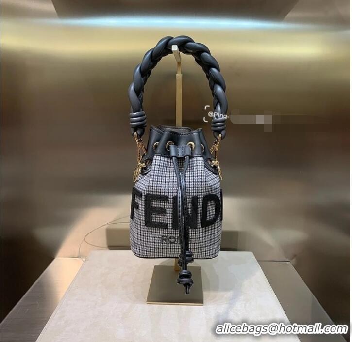 Top Quality Fendi Mon Tresor fabric mini bag with FF motif 0111 Gray