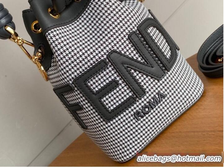 Top Quality Fendi Mon Tresor fabric mini bag with FF motif 0111 Gray