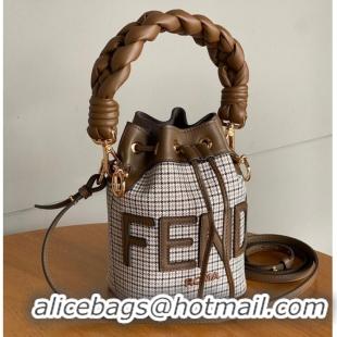 Famous Brand Fendi Mon Tresor fabric mini bag with FF motif 0111 Brown