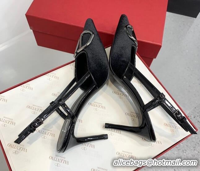 Good Quality Valentino Classic Velvet Slingback Pumps 8cm 1214140