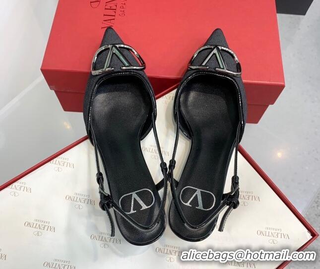 Best Grade Valentino Classic Velvet Slingback Pumps 3.5cm 214141