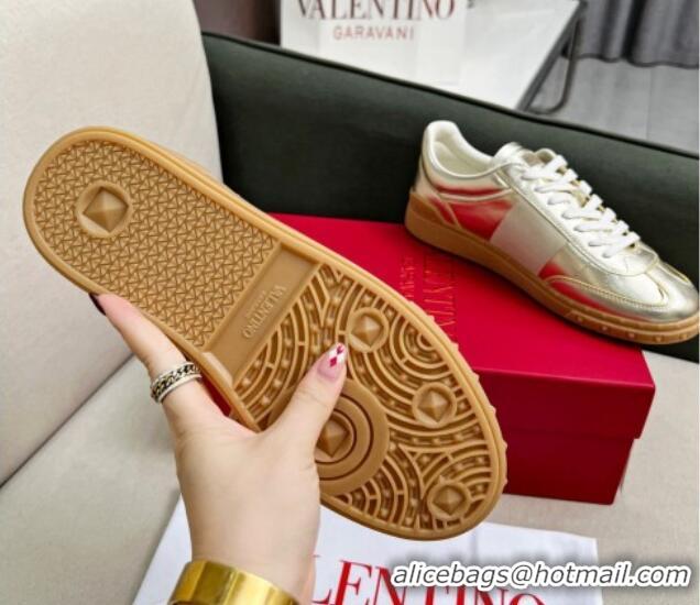 Charming Valentino Upvillage Sneakers in Nappa Calfskin Light Gold 218077