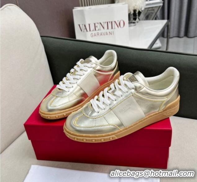 Charming Valentino Upvillage Sneakers in Nappa Calfskin Light Gold 218077