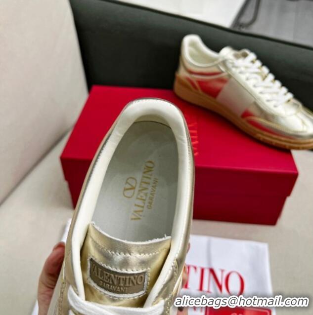 Charming Valentino Upvillage Sneakers in Nappa Calfskin Light Gold 218077