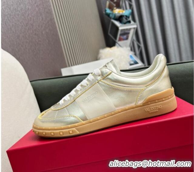 Charming Valentino Upvillage Sneakers in Nappa Calfskin Light Gold 218077