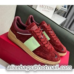 Duplicate Valentino Upvillage Sneakers in Suede Red Brown 218080