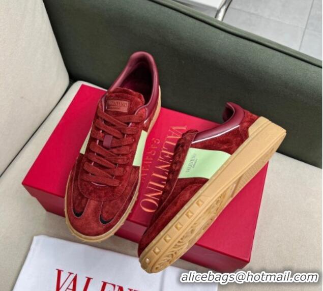 Duplicate Valentino Upvillage Sneakers in Suede Red Brown 218080