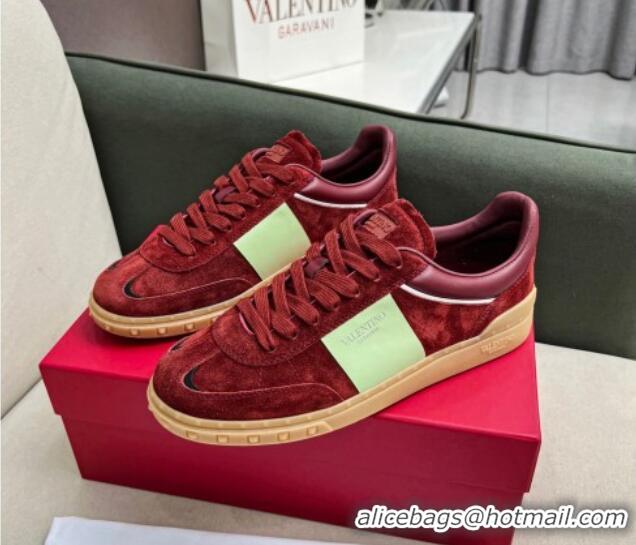 Duplicate Valentino Upvillage Sneakers in Suede Red Brown 218080