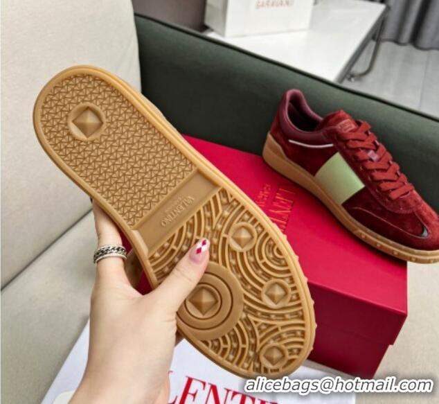 Duplicate Valentino Upvillage Sneakers in Suede Red Brown 218080