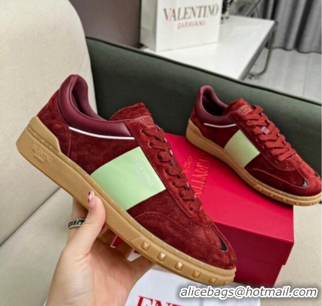 Duplicate Valentino Upvillage Sneakers in Suede Red Brown 218080