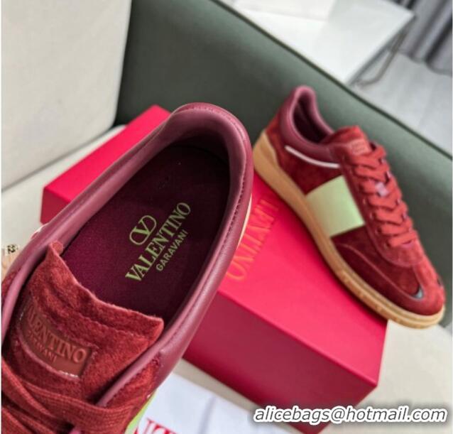 Duplicate Valentino Upvillage Sneakers in Suede Red Brown 218080