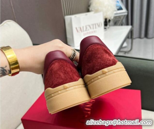 Duplicate Valentino Upvillage Sneakers in Suede Red Brown 218080