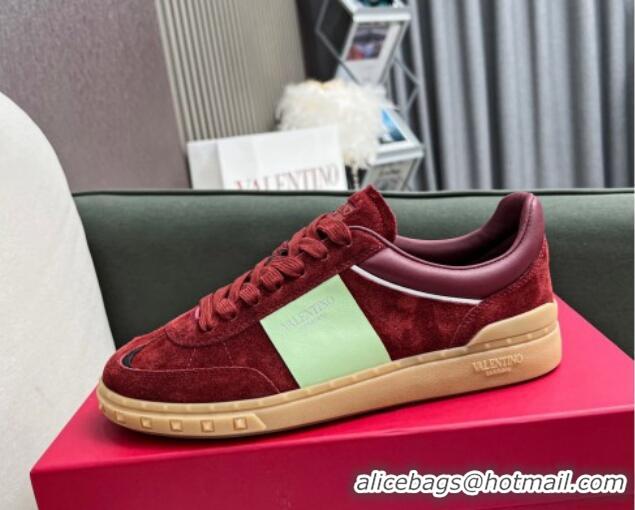 Duplicate Valentino Upvillage Sneakers in Suede Red Brown 218080