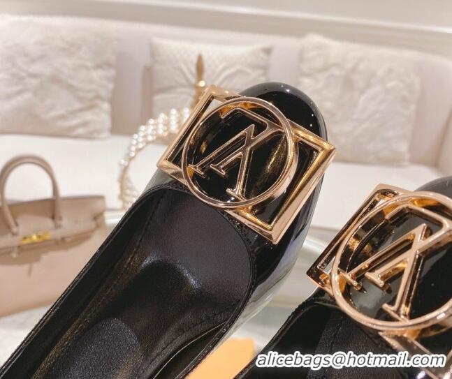 Best Product Louis Vuitton Madeleine Pumps 8cm in Patent Leather with LV Circle Black 204026