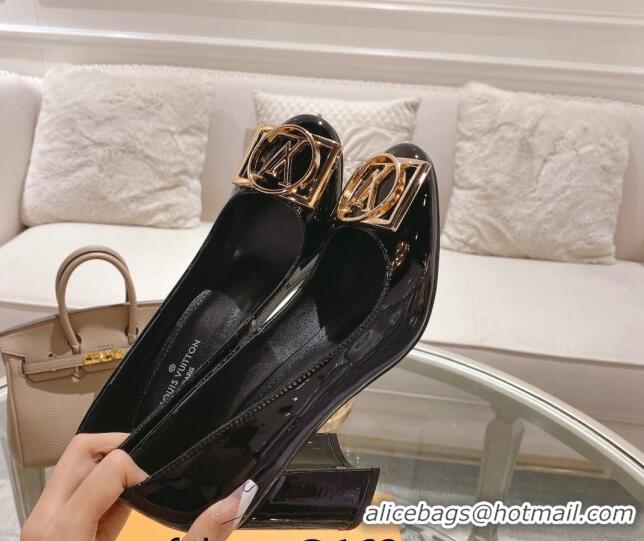 Best Product Louis Vuitton Madeleine Pumps 8cm in Patent Leather with LV Circle Black 204026