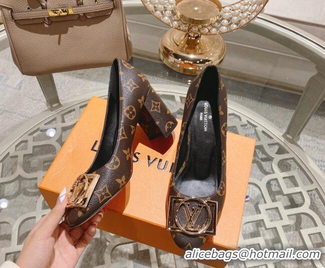 Most Popular Louis Vuitton Madeleine Pumps 8cm in Monogram Canvas with LV Circle 204030