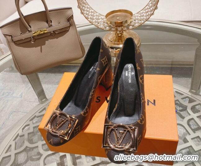 Most Popular Louis Vuitton Madeleine Pumps 8cm in Monogram Canvas with LV Circle 204030