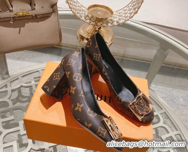 Most Popular Louis Vuitton Madeleine Pumps 8cm in Monogram Canvas with LV Circle 204030