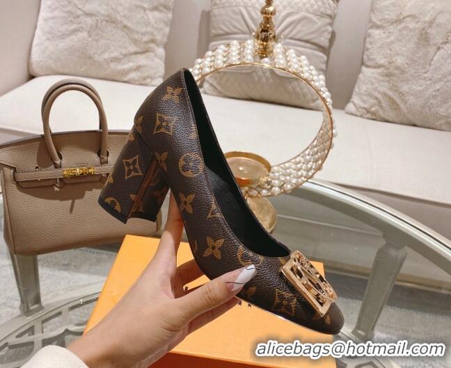 Most Popular Louis Vuitton Madeleine Pumps 8cm in Monogram Canvas with LV Circle 204030