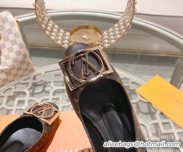 Sophisticated Louis Vuitton Madeleine Slingback Pumps 4.5cm in Monogram Canvas with LV Circle 204031