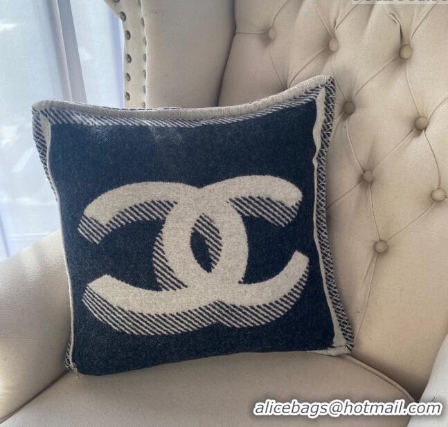 Famous Brand Chanel CC Wool Cashmere Pillow 50x50cm CH2566 Black 2022