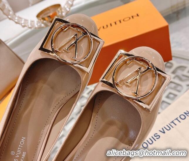 Luxury Louis Vuitton Madeleine Pumps 4.5cm in Patent Leather with LV Circle Nude 204055